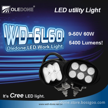 60W LED Work Light for Construction Machine